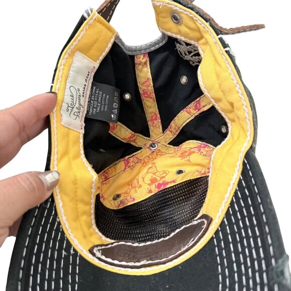 VTG Y2K True Religion Beige Gray Distressed Sequin Embroidered Grunge Hat main image 6